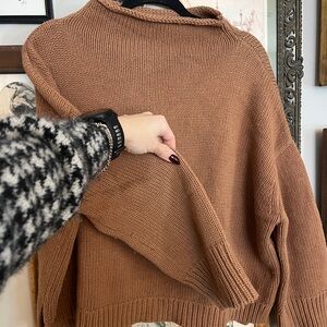 Cozy Brown Knit Sweater J Crew x DemyLee